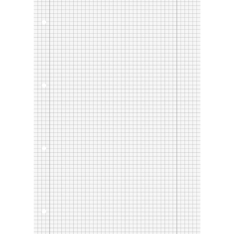Brunnen Schulblock A4 Premium 50 Blatt kariert mit Randlinie Lineatur 28