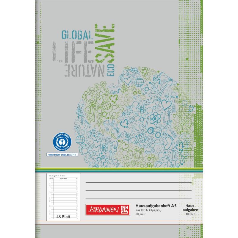 Brunnen Recycling Aufgabenheft 48 Blatt A5