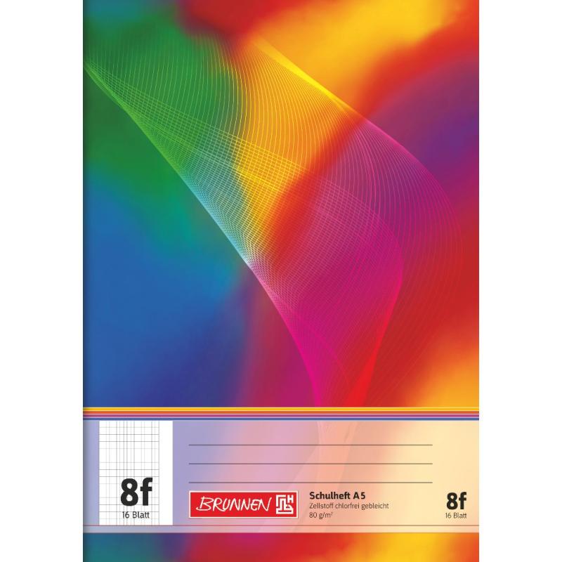 Brunnen Standard Schulheft 16 Blatt A5 Lineatur 8f