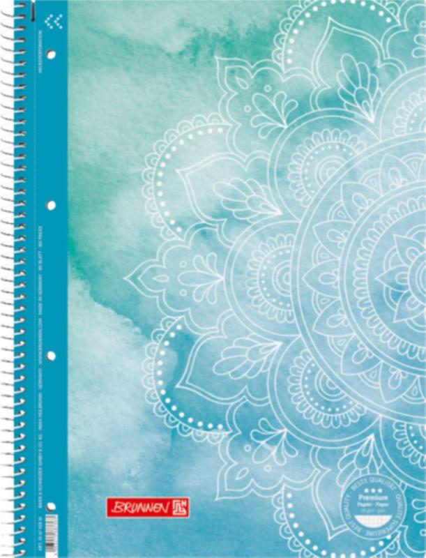 Brunnen Collegeblock A4 Premium Lin. 28 (kariert) Colours of Ocean