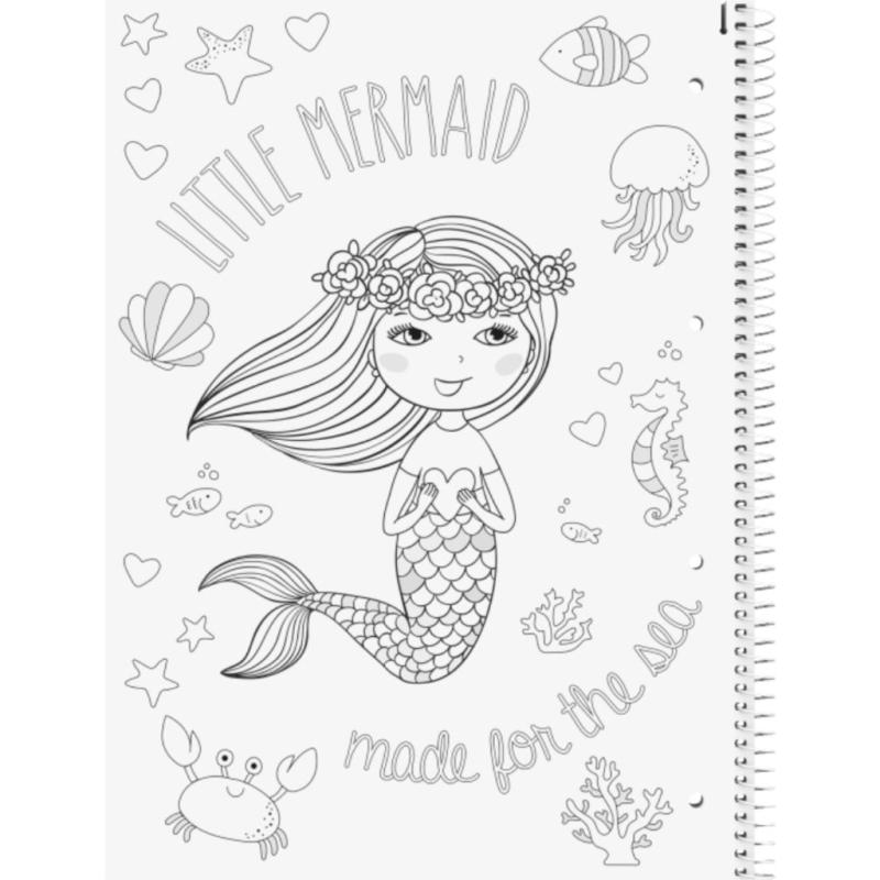 Brunnen Collegeblock A4 Student Premium 80 Blatt Lineatur 27 Fantasy Little Mermaid