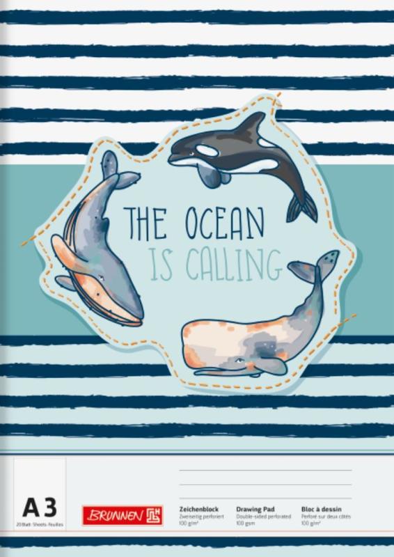Brunnen Zeichenblock A3 Happy Ocean