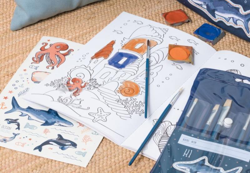 Brunnen 8-teiliges Schulpinsel-Set Happy Ocean