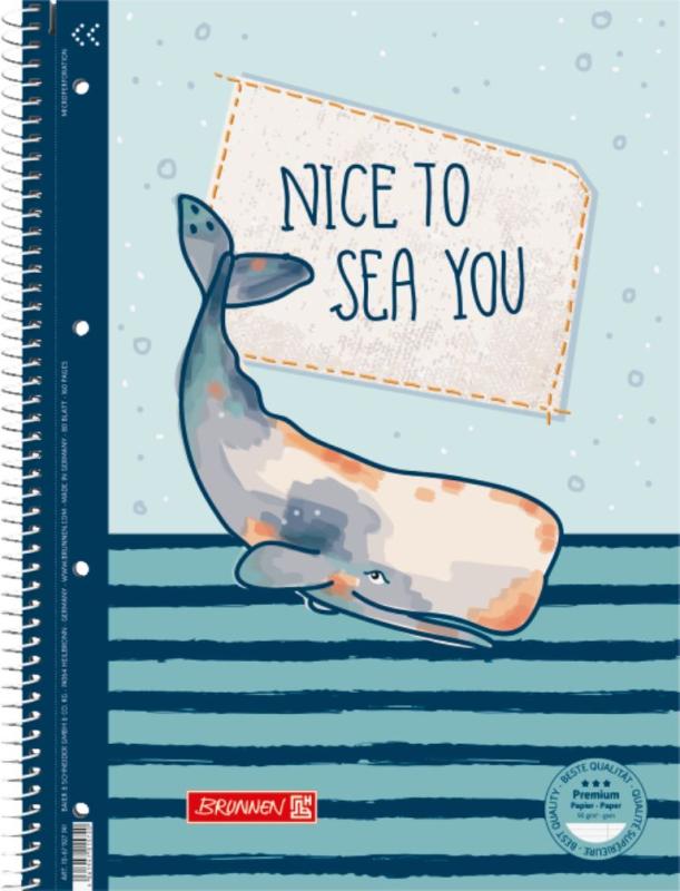 Brunnen Collegeblock A4 Premium Lin. 27 (liniert) Happy Ocean