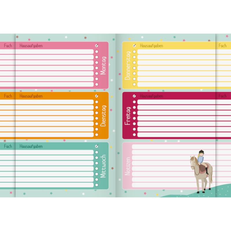 Brunnen Hausaufgabenheft pfiffig A5 Ponylove