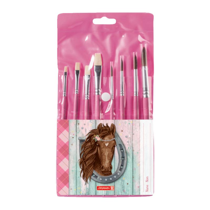 Brunnen 8-teiliges Schulpinsel-Set Ponylove