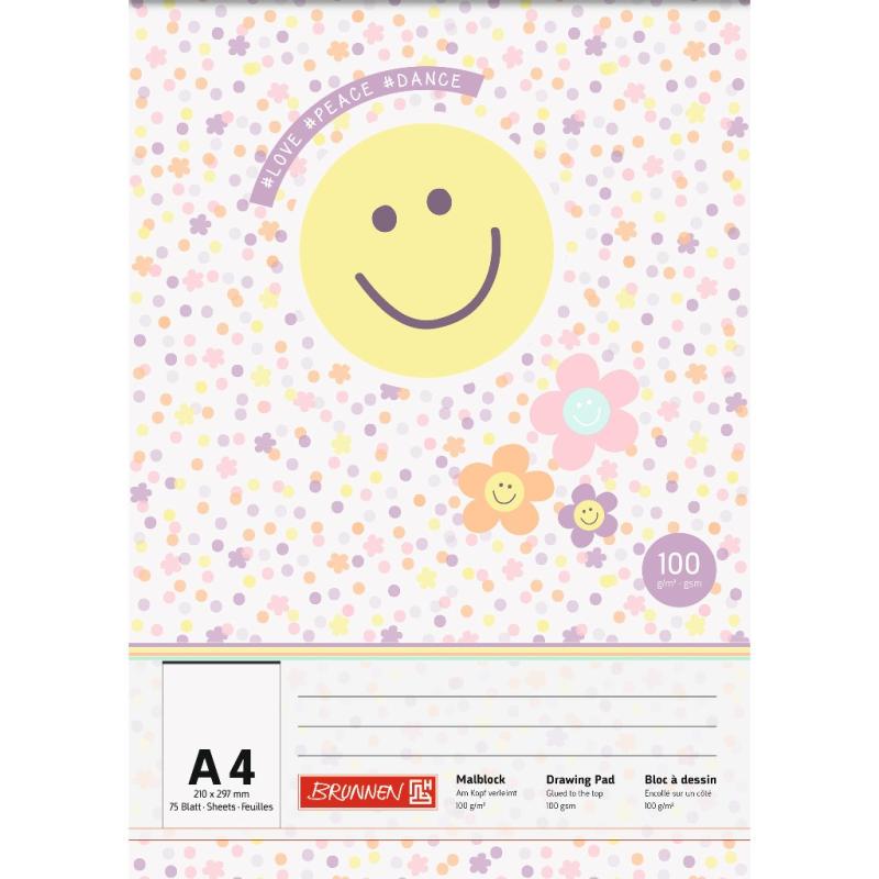 Brunnen Malblock A4 75 Blatt 100g Happy Hippie