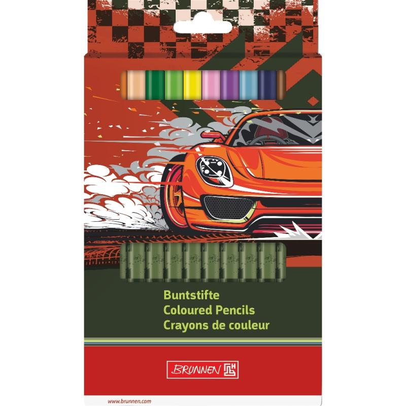 Brunnen Jumbo Buntstifte 12 Stück Pack Fast Wheels