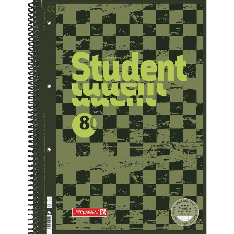 Brunnen Collegeblock A4 Student Premium 80 Blatt Lin.28 Fast Wheels