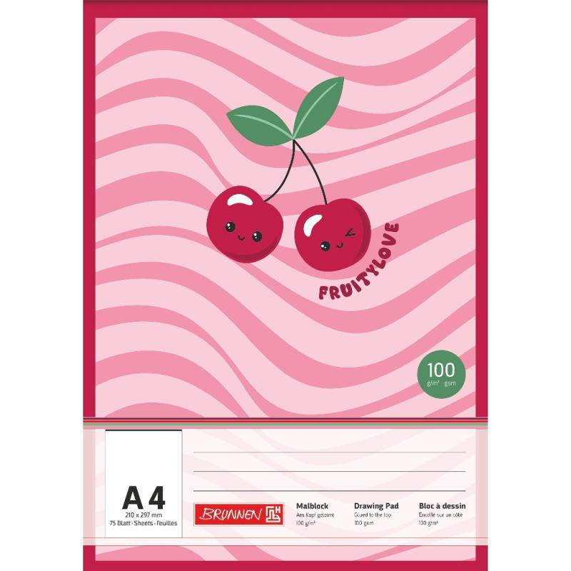 Brunnen Malblock A4 100g/m² 75 Blatt Fruity Love