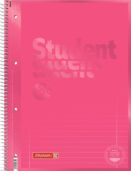 Brunnen Collegeblock A4 Student Premium 80 Blatt Lineatur 27 Colour Code