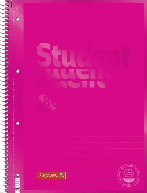 Brunnen Collegeblock A4 Student Premium 80 Blatt Lineatur 27 Colour Code