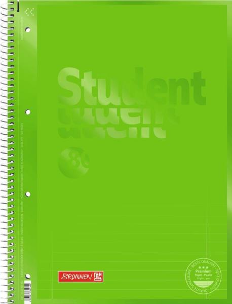 Brunnen Collegeblock A4 Student Premium 80 Blatt Lineatur 27 Colour Code