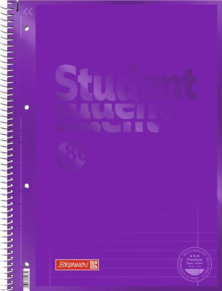 Brunnen Collegeblock A4 Student Premium 80 Blatt Lineatur 27 Colour Code