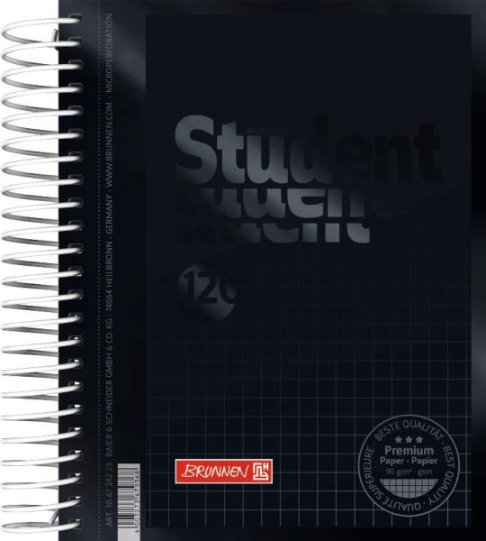 Brunnen Collegeblock A6 Student Premium 120 Blatt kariert Colour Code