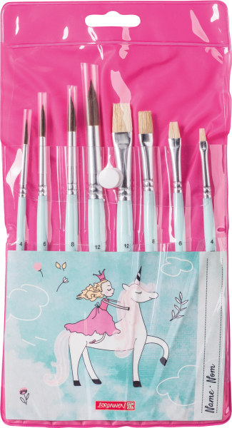 Brunnen 8-teiliges Schulpinsel-Set Unicorn Princess