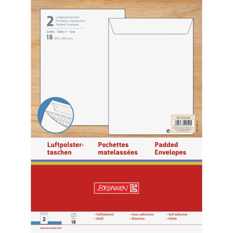 Brunnen 2 Stück Luftpolstertaschen Größe 18 weiß