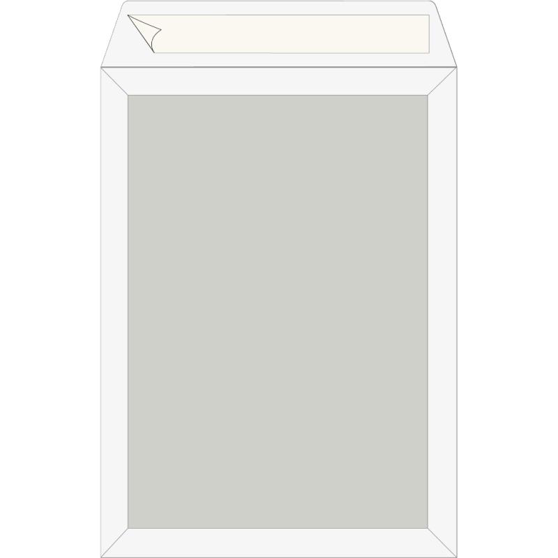 Brunnen 5 Stück Versandtasche B5 120g ohne Fenster mit Kartonrücken weiß