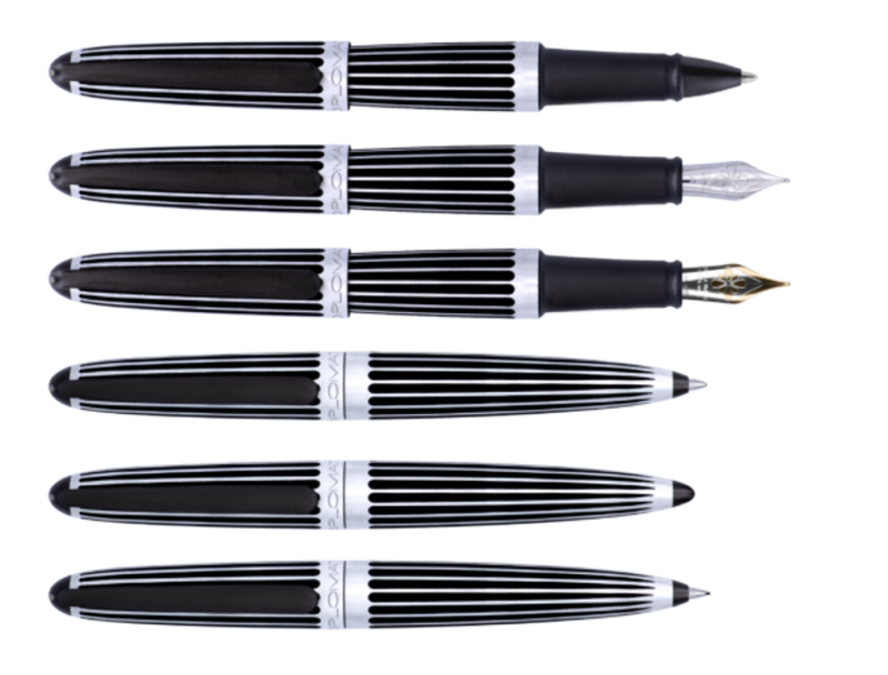 Diplomat Drehbleistift Aero "stripes black" - Mine 0,7mm