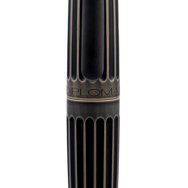 Diplomat Füllhalter Aero oxyd messing 14KT