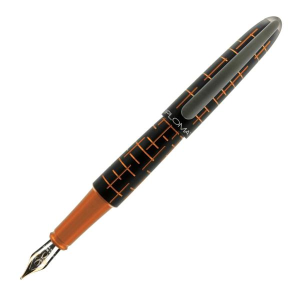 Diplomat Füllhalter Elox Matrix schwarz orange 14 kt