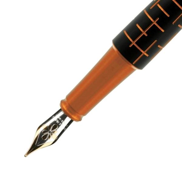 Diplomat Füllhalter Elox Matrix schwarz orange 14 kt