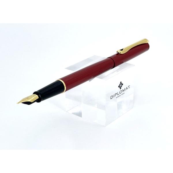 Diplomat Füllhalter Traveller dark red gold