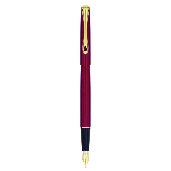 Diplomat Füllhalter Traveller dark red gold