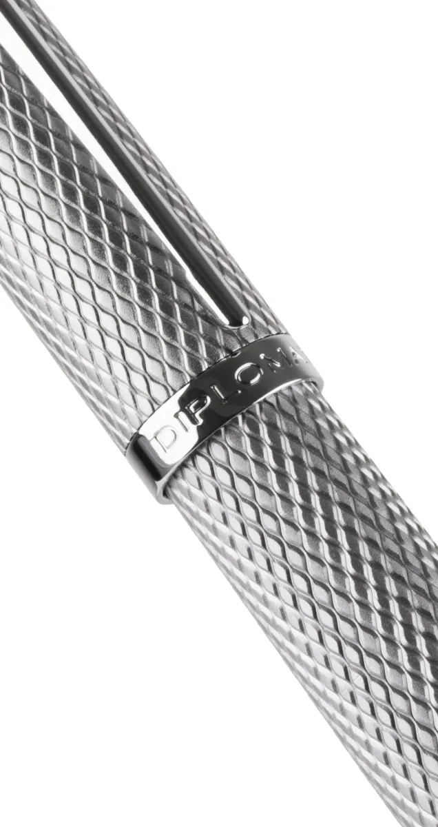 Diplomat Kugelschreiber "Viper" silber guillochiert easyFlow
