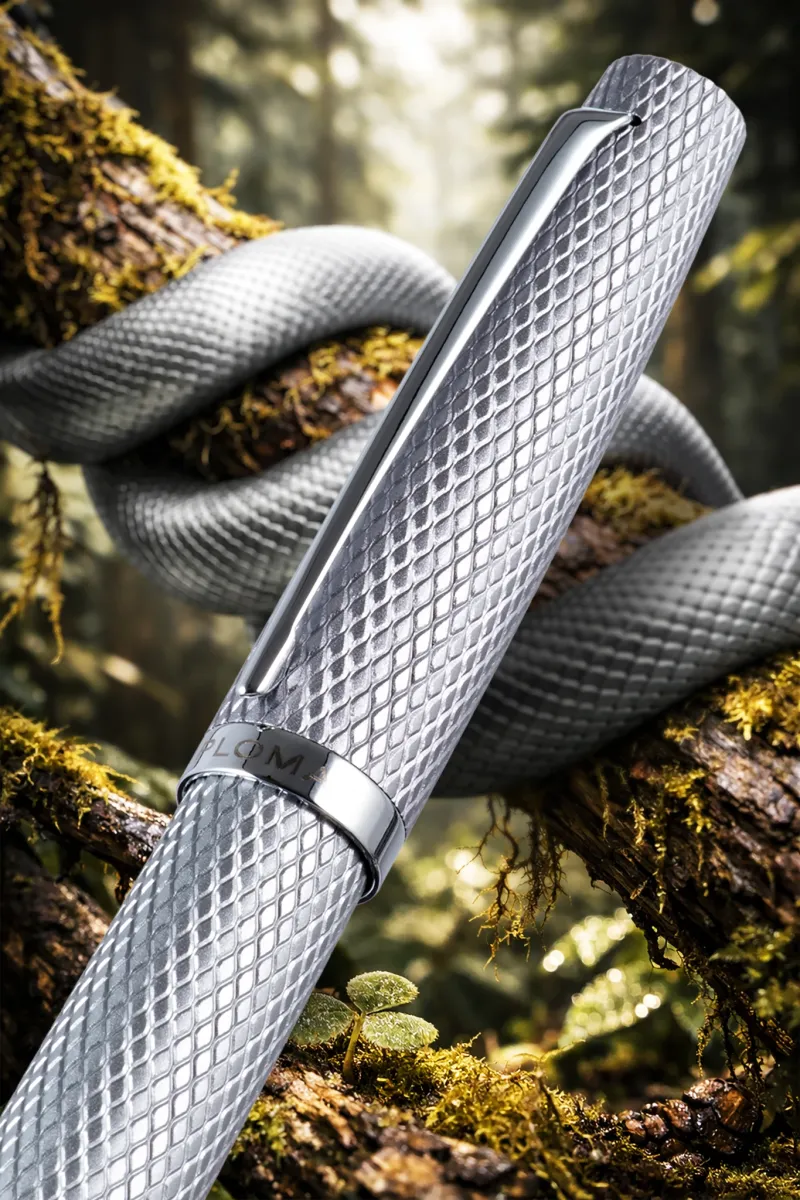 Diplomat Tintenroller Viper silber guillochiert