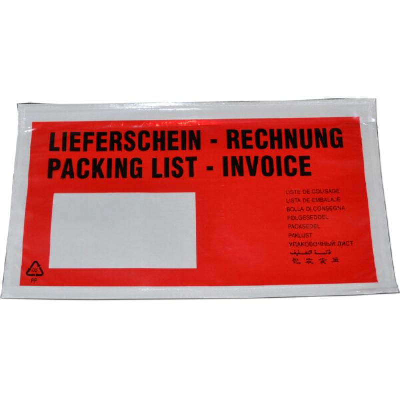 dm-folien Lieferscheintasche DIN-lang mit Aufdruck - 250Stück