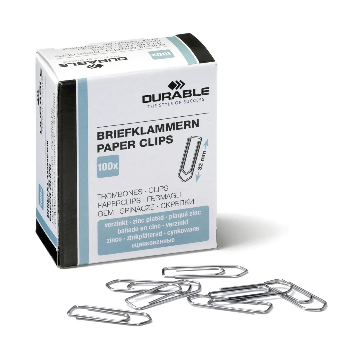 Durable Briefklammer 32mm 100 Stück verzinkt
