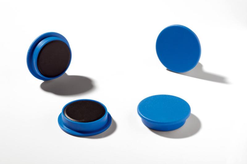 Durable Magnet rund Ø 32mm 4 Stück blau