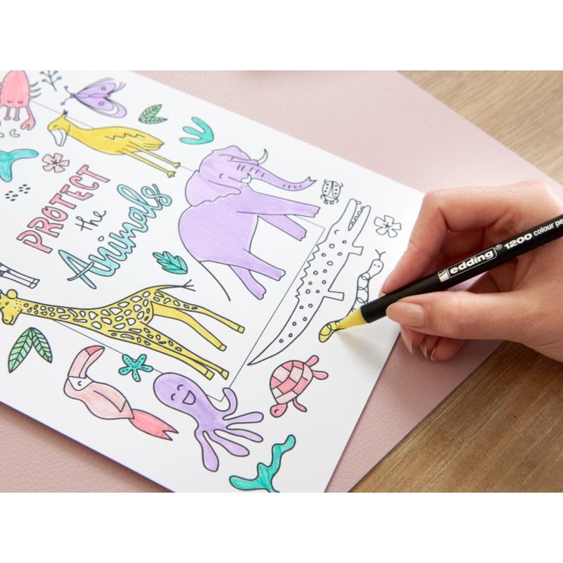 Edding 1200 Fasermaler Fein Pastell Colours 6er