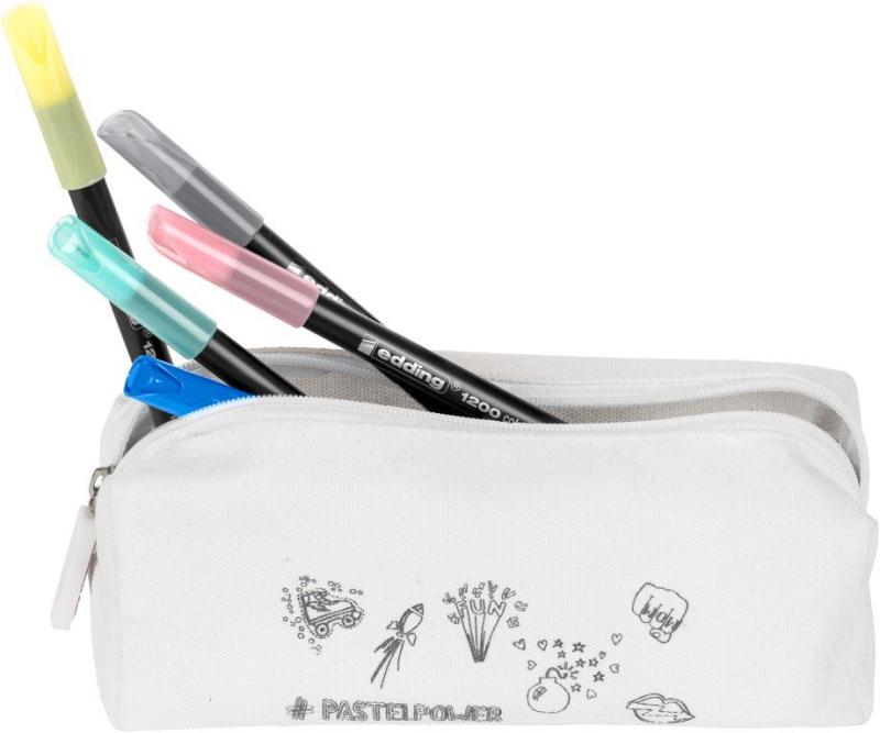 Edding 1200 Fasermaler fein 14 Stück Set (12+2) incl. Schlamperetui