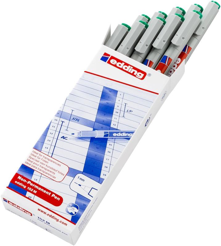 Edding 152 M Folienschreiber Ohp-Marker non-permanent Mittel - grün