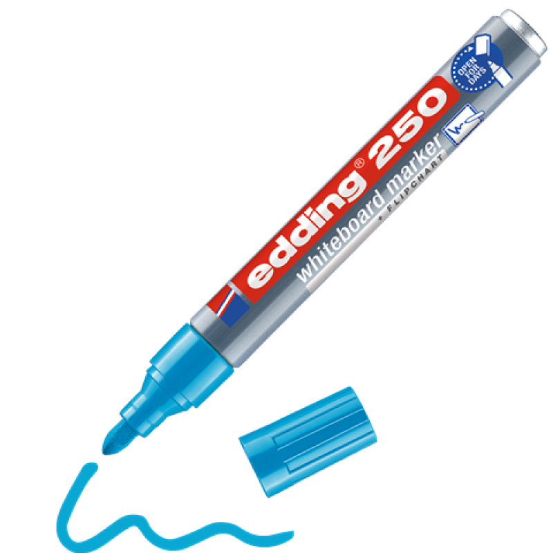 Edding 250 Whiteboard Marker - hellblau