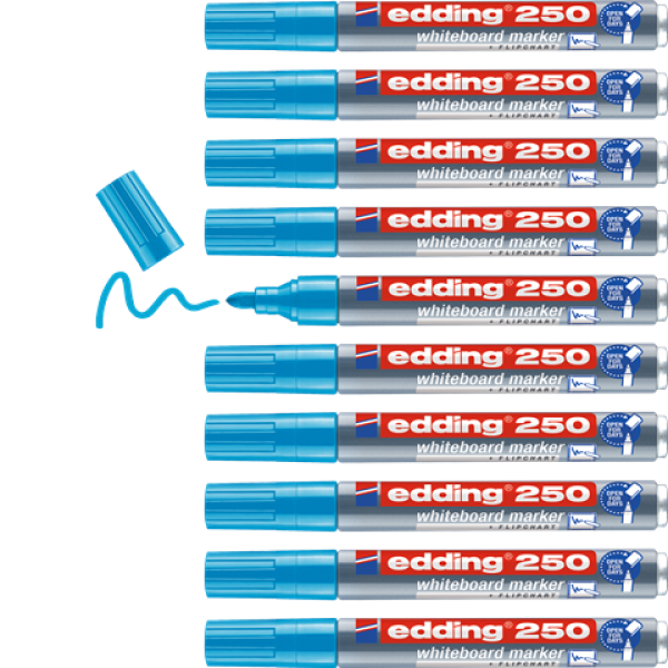 Edding 250 Whiteboard Marker - hellblau