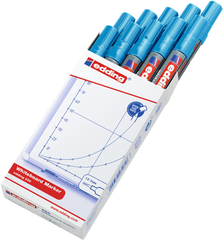 Edding 250 Whiteboard Marker - hellblau
