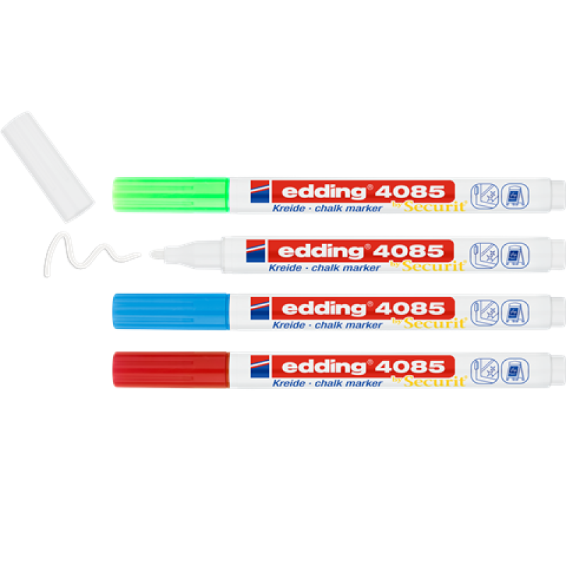 Edding 4085 Kreidemarker by Securit - 4er Blister basic