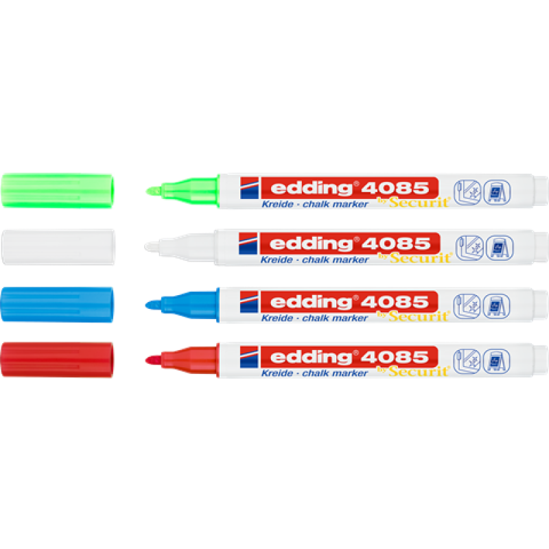 Edding 4085 Kreidemarker by Securit - 4er Blister basic