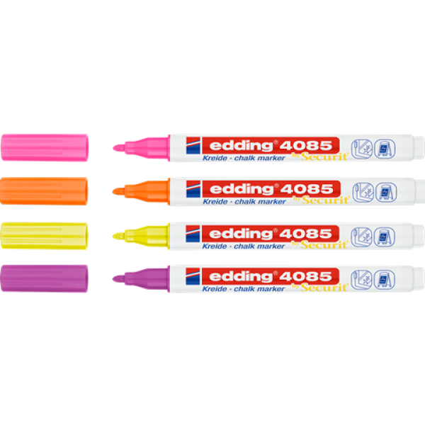 Edding 4085 Kreidemarker by Securit - 4er Blister neon