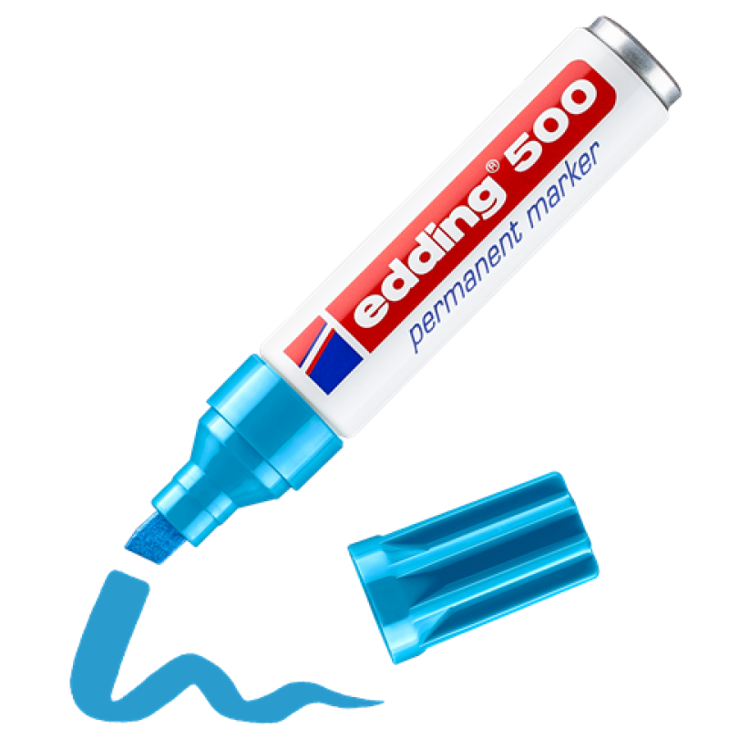 Edding 500 Permanent Marker - hellblau