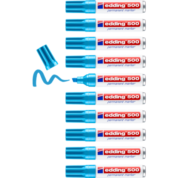 Edding 500 Permanent Marker - hellblau