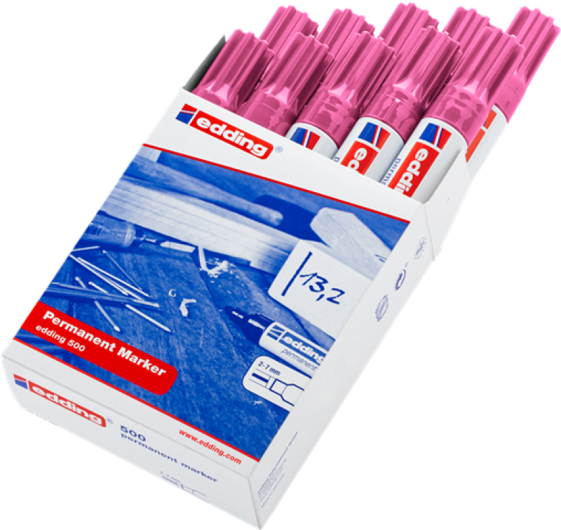 Edding 500 Permanent Marker - pink