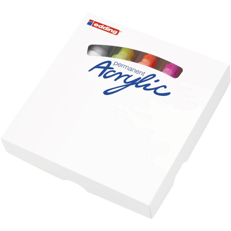 Edding 5000 Acrylmarker breit 5 Stück Set neon