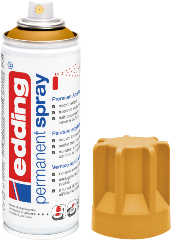Edding 5200 Permanent Spray - leuchtend bernstein seidenmatt