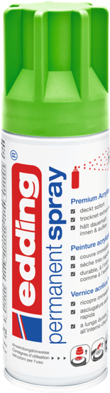 Edding 5200 Permanent Spray - gelbgrün seidenmatt - RAL6018