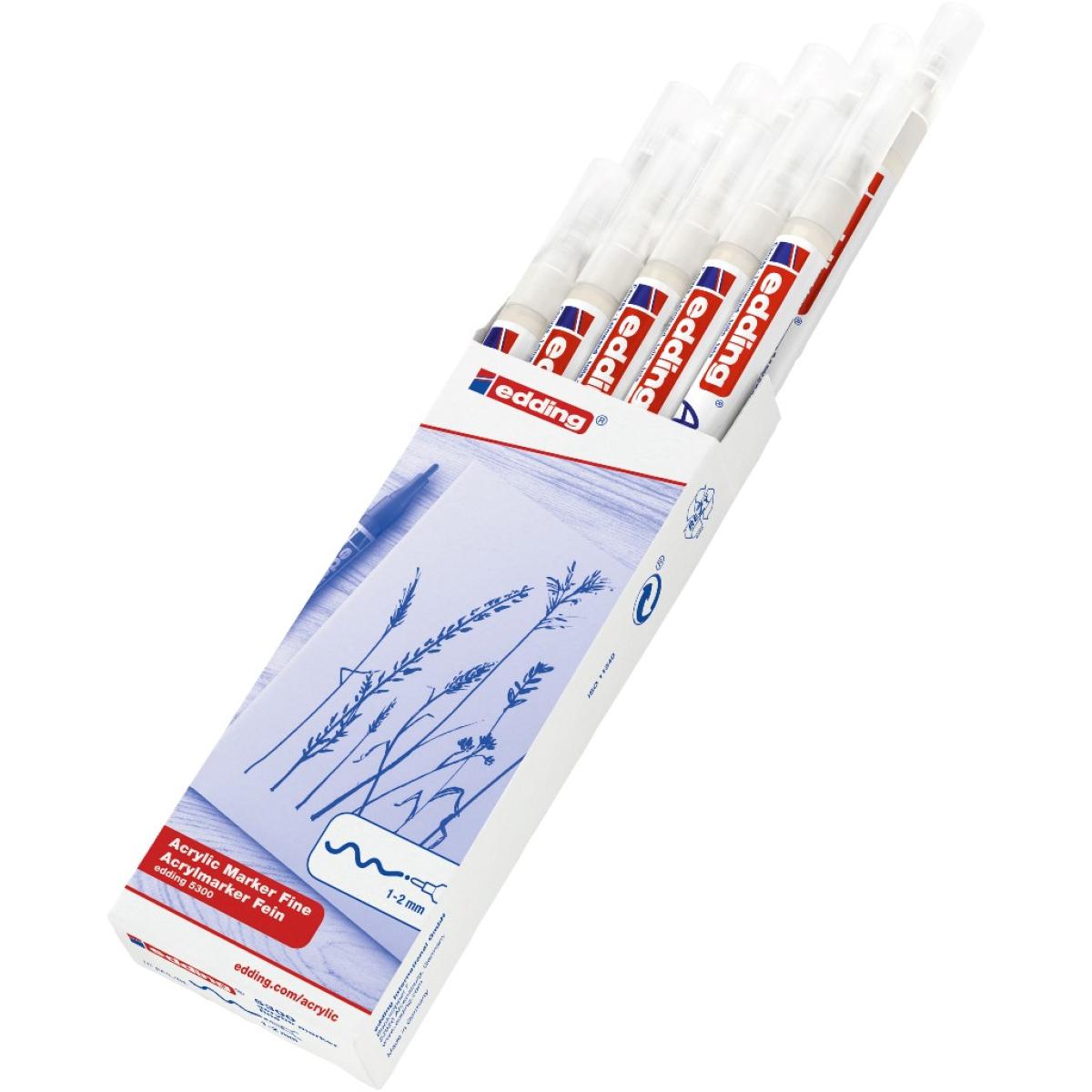 Edding 5300 Acrylmarker fein verkehrsweiß