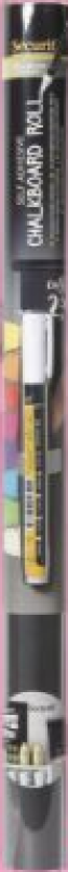 Securit Tafelfolie selbstklebend ca. 100x45cm Rolle schwarz incl. Kreidemarker weiß